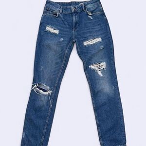 Zara Woman Relaxed Fit Medium Rise Jeans